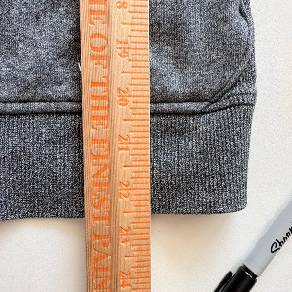 Lululemon Scuba Full Zip Hoodie Womens 4‎ Heathered Grey Fleece Thumbholes - Image 6
