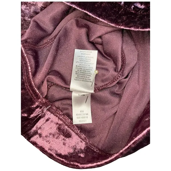 New Nordstrom Skirt L Crushed Velvet Velour Mini Retro 90s Y2K Abound Burgundy - Image 8