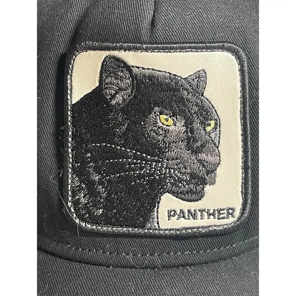 The Farm Goorin Bros Black Mesh Leopard Logo Adjustable Snap Trucker Cap Hat OS - Image 4