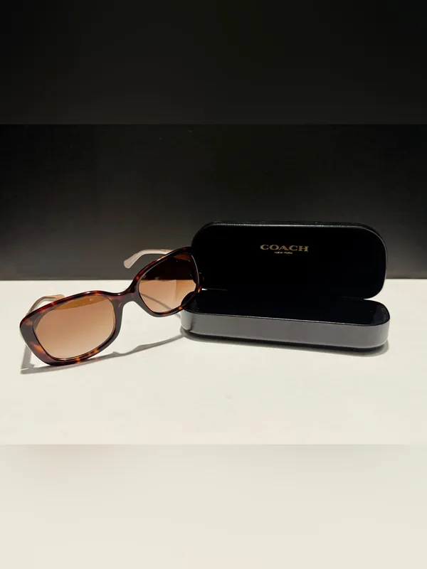 Coach Tortoiseshell Sunglasses with‎ Brown Lenses - Image 5