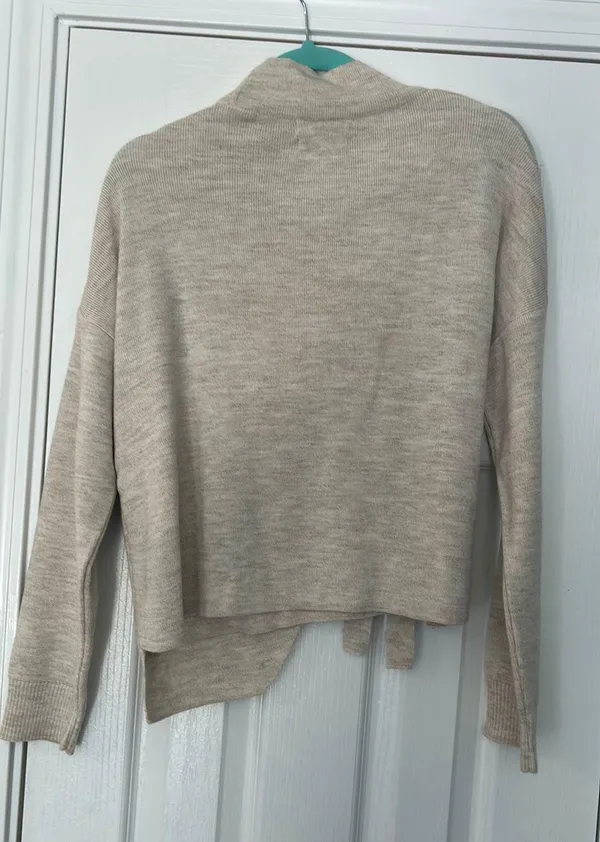 MNG Suit Sweater - Faux-wrap Sweater Size 4 - Image 2