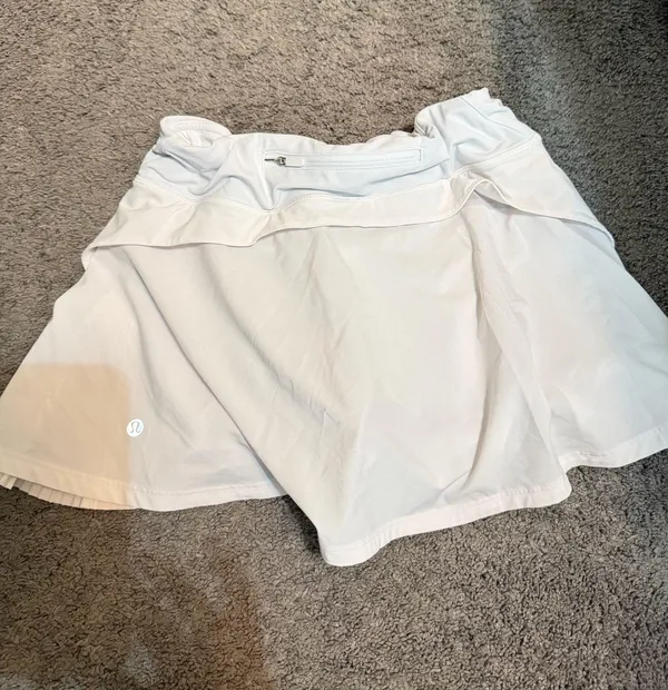 Lululemon White Athletic Skirt Size 10 - Image 2