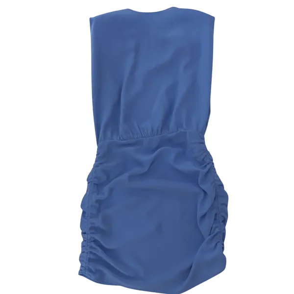 Amanda Uprichard X Revolve Pacific Blue Clifton Ruched Blouson Mini Dress Size S - Image 6