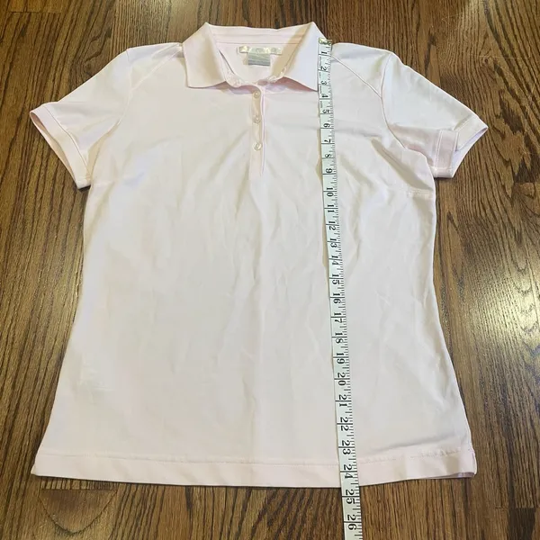 Nike Golf Women's Light Pink Dri-Fit Short Sleeve Polo Shirt Size M - Image 3