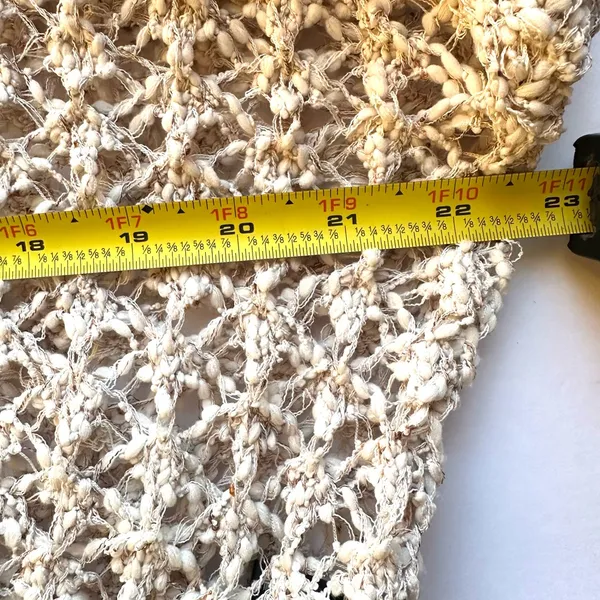 POL Women's‎ Natural V-Neck Felaxed Hoddie Knit Crochet Sz Small - Image 9