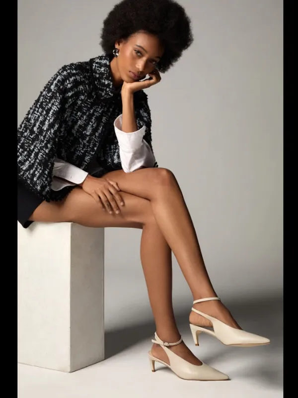 By Anthropologie Ankle-Wrap Kitten Heels - Image 2