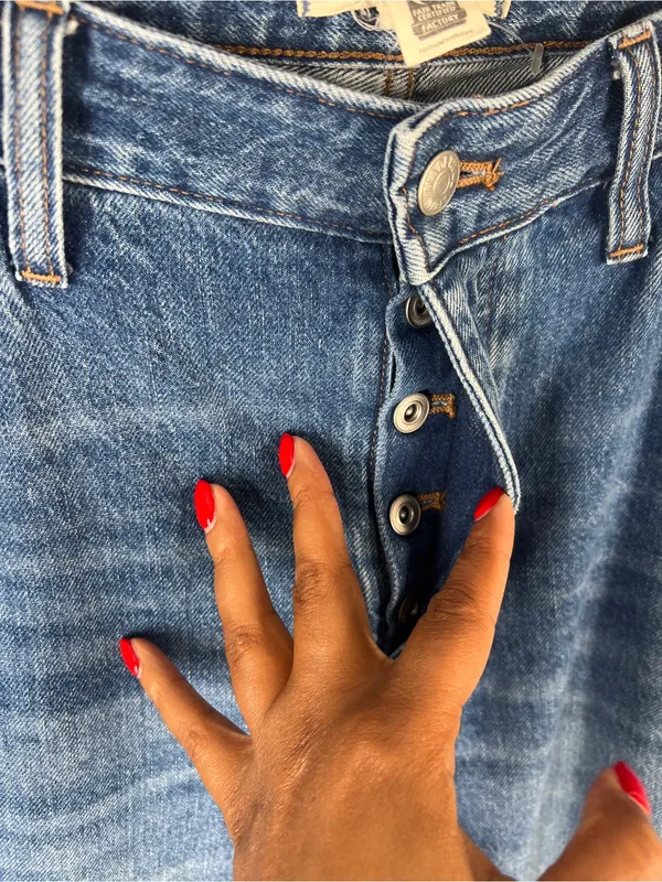 Madewell Low-Slung Curvy Straight Jeans 100% Cotton Denim Size 31‎ - Image 6