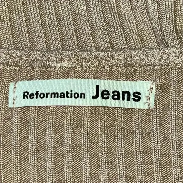 Reformation Jeans Women’s Pink Lightweight Casual Ribbed Tee Small‎ - Image 4