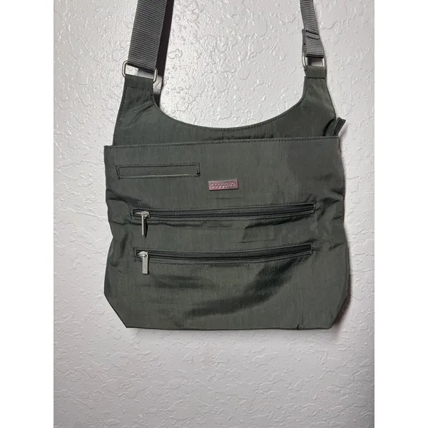 Baggallini Charcoal Crossbody Nylon Bag lightweight Travel - Image 2