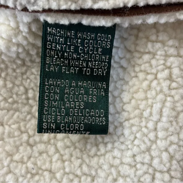 Lauren Ralph Lauren Dry Goods Jacket Sherpa Lined Hooded Coat Brown Women Large - Image 14
