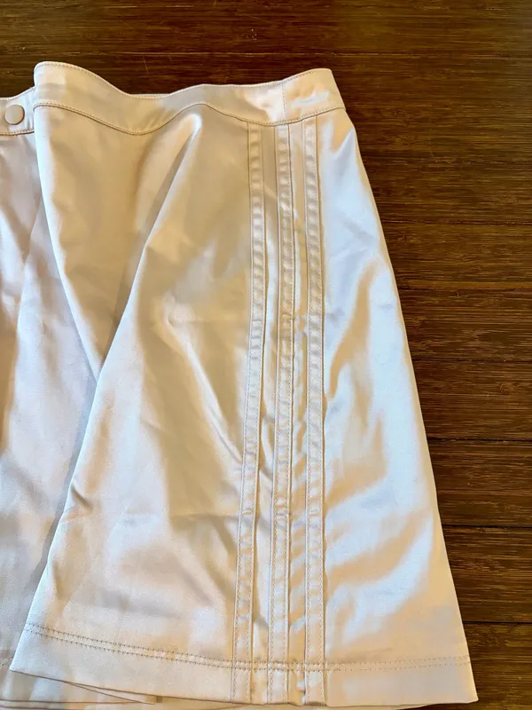 Adidas 2000 Wrap Skirt Light Pink Nude Rhinestone Logo Y2K Classic Preppy Doll - Image 3