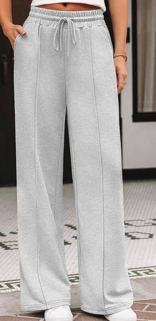 Amazon Womens Wide Leg Sweatpants Baggy Lounge Travel Pants - Image 2