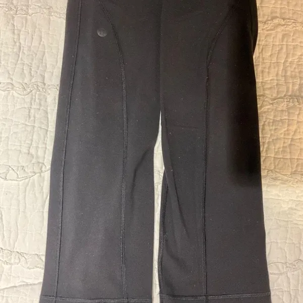LULULEMON Black Long Leggings Back Pockets Size 2 - Image 6