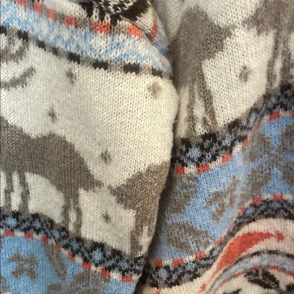 Cozy Reindeer Pattern Sweater super oversized fit unisex design - Image 3