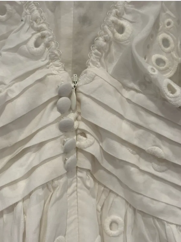 For Love & Lemons White Eyelet Mini Dress - Image 2