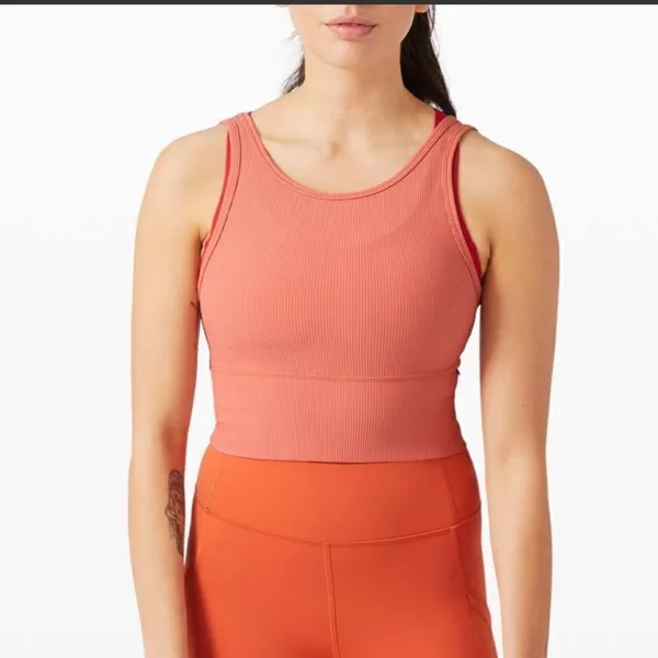 Lululemon Power Pivot Tank Coral - Image 3