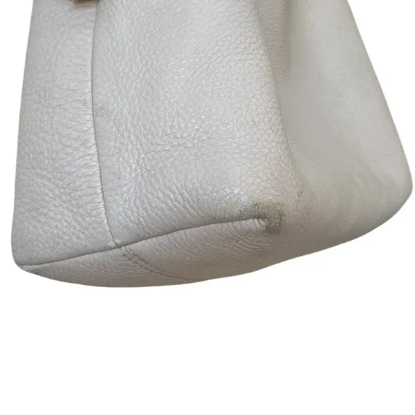 Tory Burch Marion Slouchy‎ Tote Light Oak Pebbled Leather Chain - Image 4