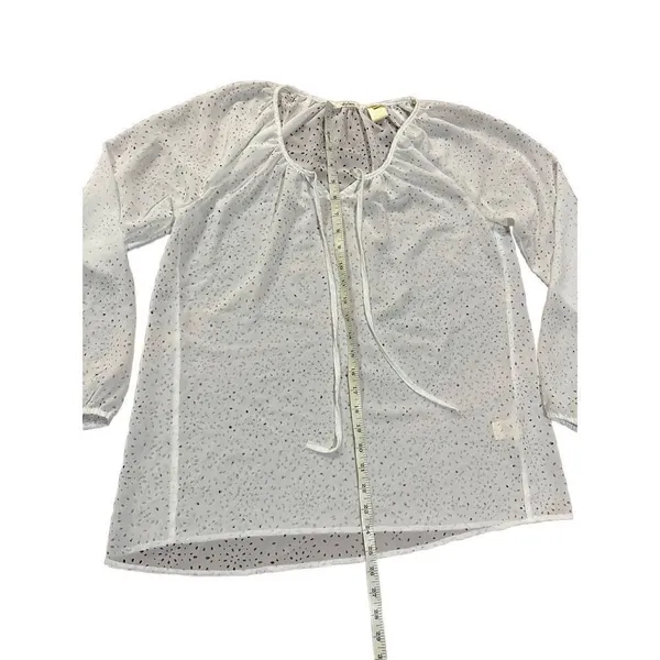 Anthropologie Dylan white‎ eyelet blouse sz M - Image 5