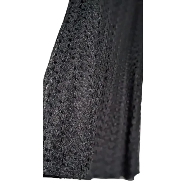 Elizabeth & Nicole 90s Black Crochet Overlay Maxi Column Skirt size L - Image 3