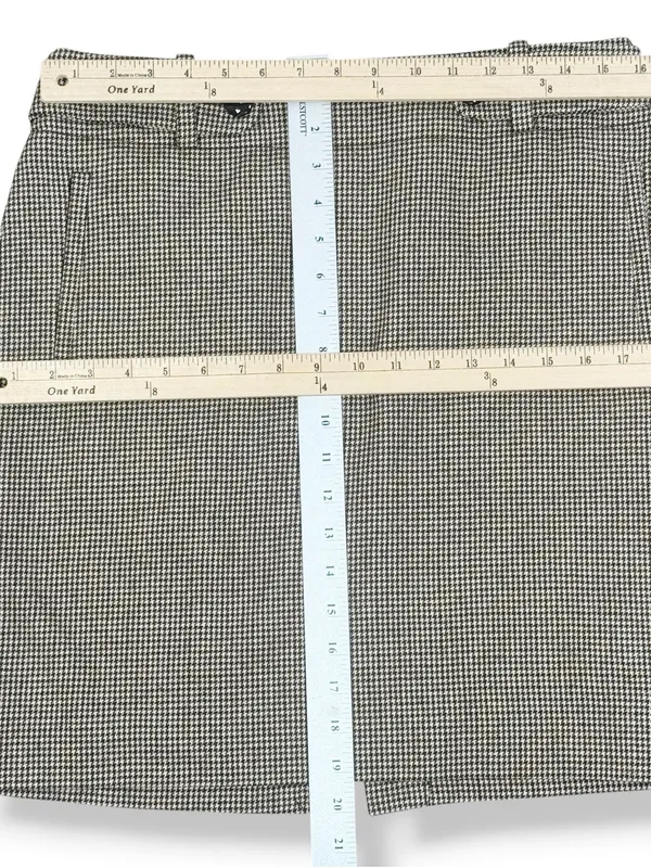 Banana Republic Houndstooth Wool Blend Pencil Skirt Brown Cream 6 Preppy Office - Image 11