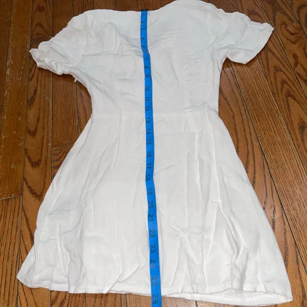 Chic White Asymmetrical Button Dress Size 0 - Image 10