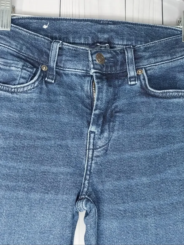 Splendid Flare Mid-Rise Trouser Y2K Boho Retro Dark Wash Jeans - Image 6