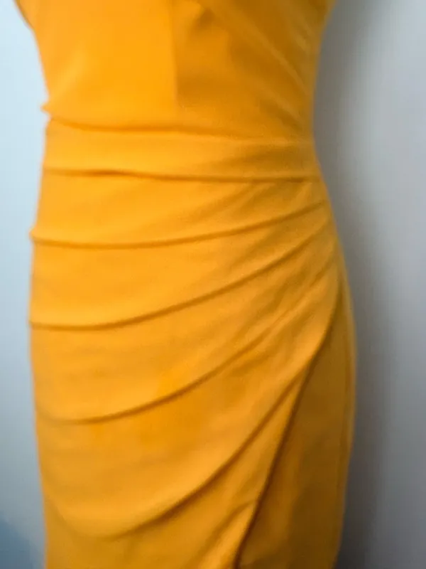 STACEES Open Back Marigold Bridesmaid Formal Evening Wedding Gown Size 0 - Image 8