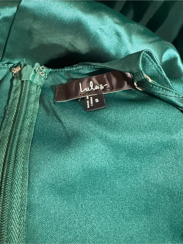 NWT Lulus Broadway Show Emerald Green High-Low Gown Dress Size Small S NEW - Image 6