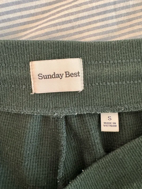 Aritzia Waffle Knit Sunday Best Flare Pants - Image 3