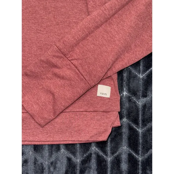 Vuori Women's Halo Essential Hoodie Red DreamKnit Pullover Lightweight Sz Xs - Image 4