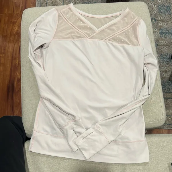Lululemon Pink Just Breathe Long Sleeve Top - Image 3
