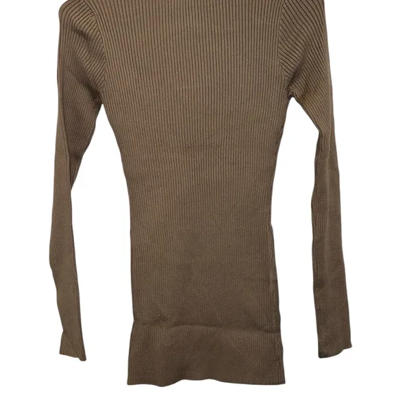 Taupe rubbed open front NWT‎ tan ribbed pull on top Brown Size M - Image 3