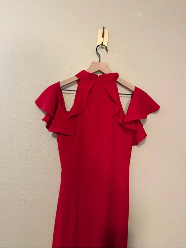 Amanda Uprichard Haven Halter Red Mini Dress Size Medium - Image 6