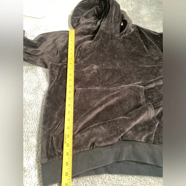 Aritzia TNA black velour Hoodie - Image 9