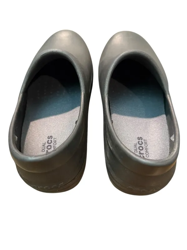 CROCS black Slip-On Mule Clogs anti slip work comfort shoe sz 7 lightweight - Image 6