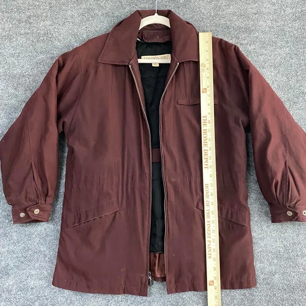 London Fog Mocha Brown Zip Up Jacket Y2k Dark Academia Grunge Winter Fall - Image 7