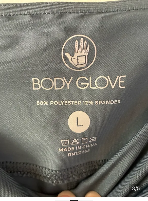 Body Glove Denim Blue Women’s Leggings w/pockets L - Image 3