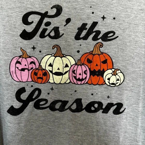 NWT Halloween Fall Tis the Season Pumpkins Womens‎ XS Shirt - Image 2