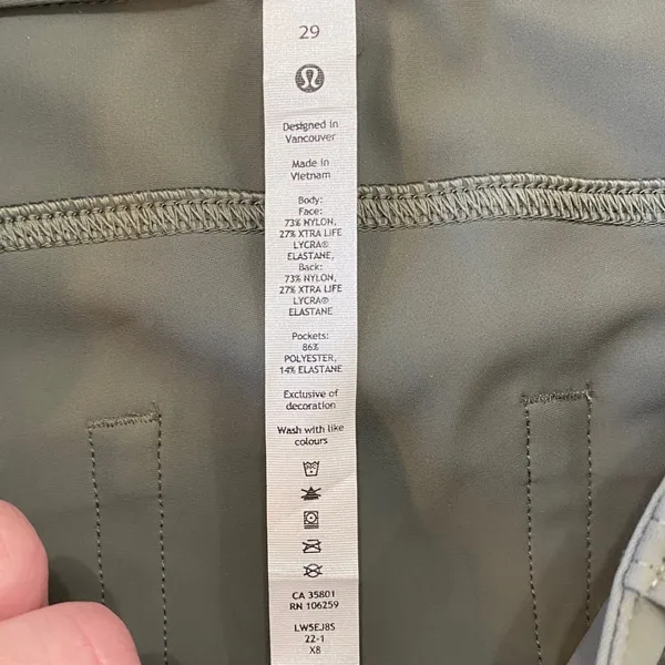 Lululemon City‎ Sleek 5 Pocket High Rise Skinny Pant Grey Sage 29 EUC - Image 7