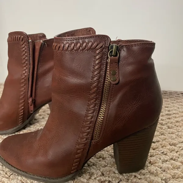 JustFab Chestnut Ankle Booties - Image 2