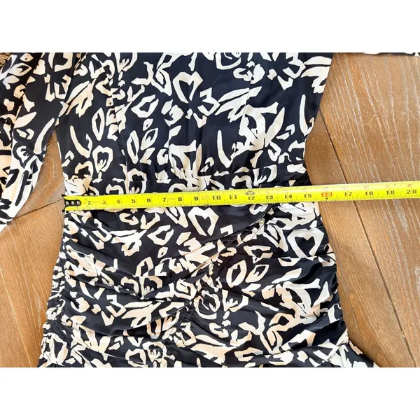 Tanya Taylor Block Print Mel Dress Womens‎ Black White Size 2 - Image 8