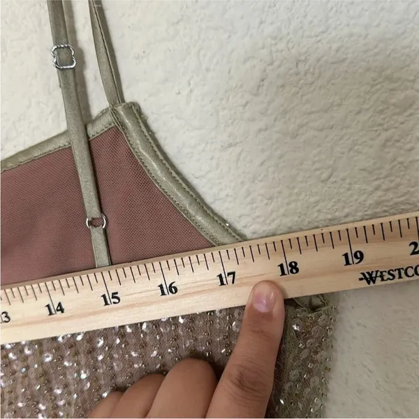 LIMITED EDITION House‎ of CB XL 'Alondra' Cafe Au Lait Beaded Maxi Dress NWOT XL - Image 12