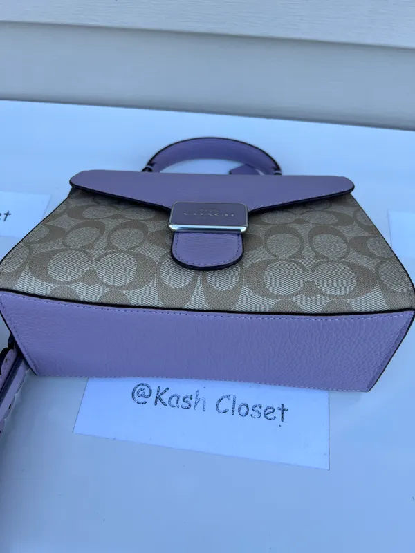 Coach Top handle Satchel with crossbody strap In Signature Canvas - Image 12