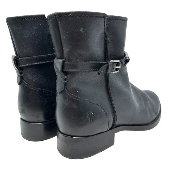 Frye Melissa Seam Short Boots‎ Leather Black Size US 6 - Image 9