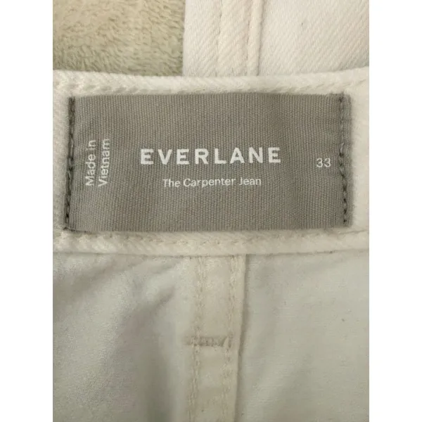 Everlane The Carpenter Jean Bone White Wide Leg Organic Cotton Pants Womens 33 - Image 7