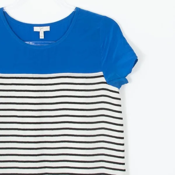 Joie‎ Momsen Short Sleeve Striped Silk Shift Dress Womens Size XS - Image 5