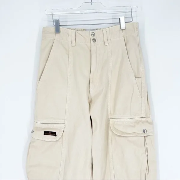 Urban Outfitters BDG Wide Leg Cargo‎ Pants Women's Size 28 Yellow Streetwear - Image 4