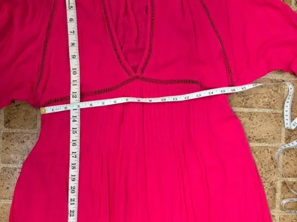 Free People Go Lightly Pink V Neck Dress - Image 10