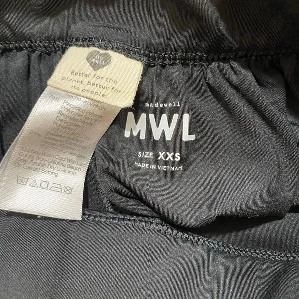 Madewell MWL Black Active Tennis Skort XXS Athleisure Mini Skirt - Image 4