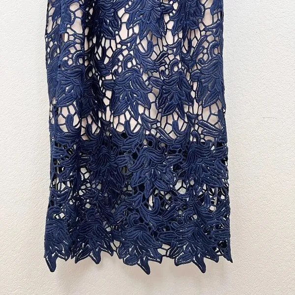 Keepsake Blue True Love Lace Midi Sleeveless Cocktail Dress Medium‎ - Image 5